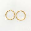 Aretes de Círculo Perforado con Sentido de Diseño Exagerado Europeo y Americano de Alto Grado con Brillo Hueco Chapados en Oro Latón