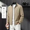 Chaqueta de Hombre con Cuello Alto de Venta Caliente Transfronteriza Primavera y Otoño Casual de Negocios Ropa para Hombre de Mediana Edad Papá Chaqueta Abrigo para Hombre
