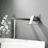 Torneira de lavatório de parede, instalação oculta, torneira de água quente e fria pré-instalada, montada na parede, design embutido, adequada para projetos de hotel e pousada, torneira de banheiro