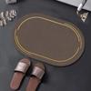 Felpudo antideslizante para baño, alfombra de barro de diatomeas, absorbente, de secado rápido