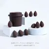 Conjunto de 10 esponjas de dedo em formato de xícara de café, mini esponjas de maquiagem que não absorvem produto, esponjas de maquiagem em formato de gota d'água com caixa de armazenamento, atacado do fabricante
