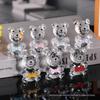 Urso de Cristal Decoração para Casa Pequenos Enfeites Ursinho de Pelúcia Transparente Colorido Animais Pequenos Atacado Cristal Branco Criativo