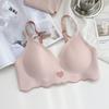 Patente original ropa interior brillante color nude sin costuras de contraste fina de una sola pieza con copa extraíble traje de sujetador para niña