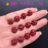 Accesorios de Cinabrio Mineral Crudo de Alto Contenido Cubo de Arena Dorada Púrpura Cuentas Ruyi Bendición del Oficial Celestial Joyería de Cinabrio para DIY Accesorios Pequeños