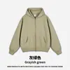 Ropa para Hombre Transfronteriza 350g Estilo Desértico Chaqueta Cárdigan con Capucha de Doble Cremallera Sudadera Jacket de Forro Polar Americano Niebla