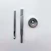 Bolsa de 50 juegos de botones grandes blancos de acero inoxidable 201 de 15 mm, broches de metal de cuatro colores, botones ocultos de presión invisibles sin costura