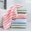 Pano de Limpeza Forte Absorvente e Sem Fiapos para Uso Doméstico na Cozinha, Lavar Louça e Limpar Mesas, Pano de Limpeza Espesso de Coral Fleece com Padrão Ondulado