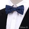 Nueva Corbata de Anacardo para Hombre Accesorios de Traje de Boda de Alta Gama Moda Pajarita Negra Roja de Doble Capa