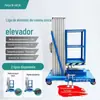 Bancada Elevatória de Coluna Única de Liga de Alumínio Tipo Empurrar Elétrica Hidráulica Pequena Escada de Escalada Removível