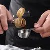 Cuchara medidora de acero inoxidable con mango largo de 15 ml, cuchara para café, cuchara para leche en polvo, juego de 6 piezas con báscula, cuchara medidora para hornear, cuchara medidora para condimentos