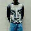 2025 Gótico Harajuku Estampado de Moda Tendencia Callejera Cuello Redondo Manga Larga Camiseta Invierno Nueva Ropa Y2K para Hombres y Mujeres