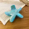 Pinza para el Cabello de Estrella de Mar Acrílica Transfronteriza, Accesorio para el Cabello Dulce y Elegante de Nicho, Versátil para el Viaje Diario