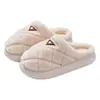 Pantuflas de algodón cálidas y antideslizantes de suela gruesa para interiores para mujer, otoño e invierno, pantuflas de algodón para pareja para hombre