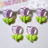 Acessórios de Resina Atacado Acessórios DIY Materiais Artesanais Flores para Sapato Copo de Água Cola de Creme Acessórios de Cabeça para Crianças Tulipa Transparente