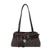 Bolso tipo baguette retro a rayas y lunares para mujer, nuevo estilo 2026, con hebilla de cinturón, bolso de axila, adecuado para el trabajo y los desplazamientos, de mano o de hombro