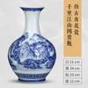 Jarrón de Cerámica de Jingdezhen Porcelana Azul y Blanca Estilo Nuevo Chino Contador Hidropónico Arreglo Floral Sencillo Porche Adornos Decorativos de Cerámica