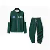 Ropa Deportiva Infantil Otoño Cuello Alto Cremallera Sudadera Verde Oscuro Azul X-O Nuevo Conjunto Digital Más Pieza Individual