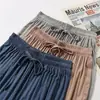 Pantalones de Pierna Ancha con Colgante de Modal de Verano Pantalones Largos de Seda Helada para Mujer Cintura Alta Seda de Cobre Amoníaco Sueltos Finos Casuales