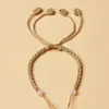 Nuevo Pulsera Semiterminada Tejida a Mano de Hilo de Algodón Trenzado de Cuatro Hilos Estilo Xizang en Estilo Chino, Adecuada para Ensartar Cuentas
