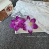 Flor Artificial Fragrante Flor Orquídea da Neve Cabeça de Flor Flor Falsa Handmade DIY Prendedor de Cabelo Adorno de Cabeça Flor Parede Flor Guarda-chuva Ornamentos Decorativos para Fotografia