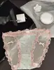 Obsesionada con Allure~ Calzones Sexys de Satén y Encaje para Mujer, Deseo Puro Calados con Abertura Alta Refuerzo de Algodón Puro Calzones para Mujer
