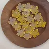 Acrílico 23mm Dos Tonos Estampado en Oro Flor de Cinco Pétalos DIY Hecho a Mano Gradiente Pétalo de Flor de Cerezo Pasador de Pelo Accesorio para el Cabello Accesorios de Cuentas Sueltas