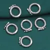 Prata Esterlina S925 Abertura Circular Fivela Universal Acessórios Vintage DIY Feito à Mão Pingente Pendurável Material com Contas Joias