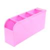Porta-canetas Inclinado Plástico Transparente Fosco Porta-canetas Multi-grade Estojo Criativo para Canetas de Estudante Caixa de Armazenamento para Pincéis de Maquiagem de Mesa
