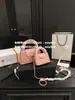 2024 Novo Estilo Estilo Chanel 23k Couro de Vaca Portátil Kelly Couro Genuíno Xadrez Diamante Bolsa de Corrente Ombro Único Portátil Transversal