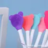 Cepillo de Silicona Oso Doble Cara Lavado Facial Cabezal de Pincel de Maquillaje Fácil de Limpiar Textura Delicada Amigable con la Piel Herramienta de Belleza