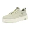 Zapatillas casuales de cuero de suela gruesa para hombre, de estilo coreano, a la moda, transpirables, antideslizantes, para primavera y otoño, adecuadas para el trabajo diario y el deporte