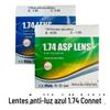 Connet 1.74 Cristal Luz Azul Anti-Reflexo Limei Asférica Genuína Ultrafina Filme Verde Antirradiação Filme Impermeável Lente de Resina