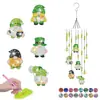 Pintura de Diamantes Acrílica Irlandesa con Diamantes de Punto, Campana de Viento Verde, Soporte. Pegatina de Diamante Colgante Patrick Dot Diamond