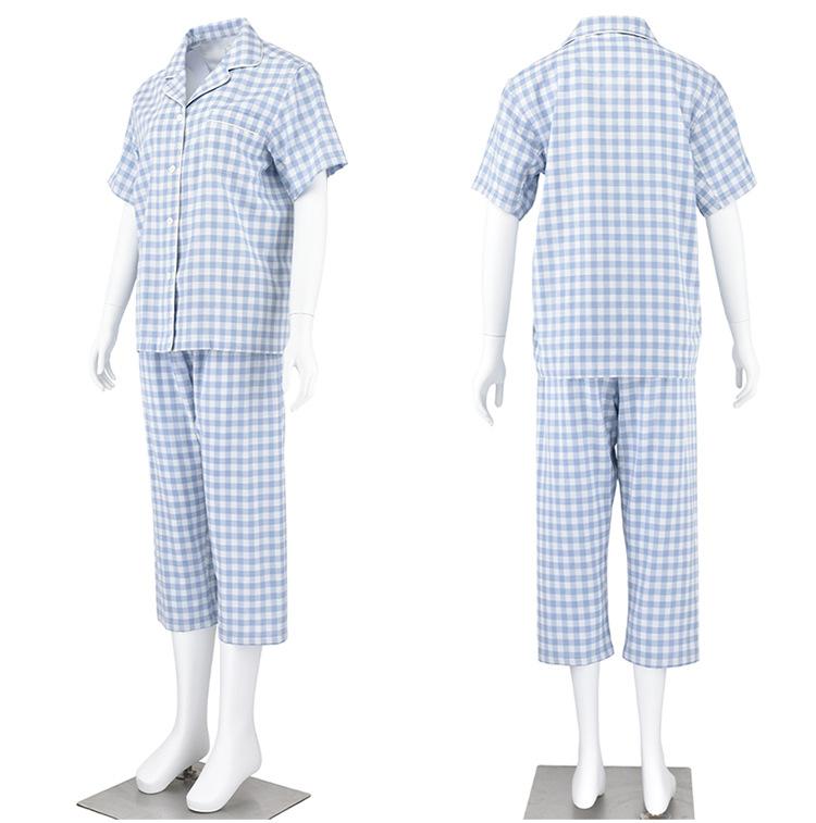 muji棉双层纱无侧缝短袖睡衣无印良品家居服_14.jpg