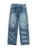 Gallery Dept Drive Estilo de Rua Americano Tinta Salpicada Rasgado Lavado Desgastado Jeans de Lenhador para Homens