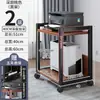 Estante para Impresora de Piso para Oficina Multicapa Móvil Almacenamiento Acabado Hierro Gabinete Estación de Trabajo Soporte para Host de Computadora