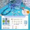 Conjunto de Contas Infantil Pulseira DIY Feita à Mão Material para Miçangas Presente para Aluno do Ensino Fundamental Brinquedo de Contas Soltas de Vidro Lembrança