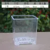 Maceta de cultivo cuadrada transparente de acrílico, hidropónica, transpirable, tipo vidrio falso, engrosada, alta transparencia, alto aspecto, para orquídeas