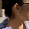Pendientes de Acero Inoxidable Otoño e Invierno para Mujer, Estilo Dulce y Silencioso, Pendientes de Lazo a Juego de Colores, Joyería Transfronteriza de Lujo Ligero y de Alta Gama