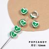 Corazón de melocotón con cuentas DIY joyería hecha a mano cuentas sueltas hechas a mano cuentas pintadas a mano ins lindo todo-partido clásico amor bloguero mismo estilo