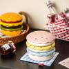 Plato de Cerámica con Sabor a Hamburguesa de Diseño Nuevo Plato para Snacks Multiusos Plato Pequeño para Té de la Tarde Plato Creativo para Regalo de Cumpleaños
