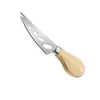 Cuchillo para Queso de Acero Inoxidable al por Mayor Juego de 4 Piezas Mango de Madera Cortador de Crema Cuchillo para Pizza Juego de Cuchillos para Queso Sputter