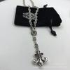 Collar con Colgante Integrado Flor de Ejército Ancla Clásica de Cricket Cadena Ajustable Marca de Tendencia Europea y Americana Pareja Mismo Estilo Popular Retro
