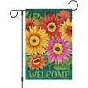 Bandera de Jardín Temática de las Cuatro Estaciones Serie de Bienvenida Bandera de Jardín Decoración para el Patio Bandera Impresa por Ambos Lados para Exteriores