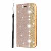 Adecuado para Iphone11Promax Empalmado Brillo Diamante Teléfono Móvil Cuero Estuche Tipo Billetera con Tapa Protectora para Tarjetas