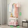 Cabide Simples Yaruifan Cabide de Chão com Montagem de Tubo de Aço Espessado, Rack de Armazenamento Moderno Minimalista