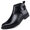 Botas Martin de cuero para hombre de invierno, talla grande 45, botas británicas con cremallera lateral 46, botas Chelsea con forro polar talla pequeña 37, talla 47, talla 48