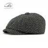 Gorras de Comercio Exterior para Hombres, de Mediana Edad y Mayores, Gorras Octagonales, Nuevo Estilo Otoño e Invierno, Gorras de Pico Retro Británicas, Gorras de Periodista para Jóvenes