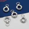 Accesorios de Plata de Ley 99 Pies Serpiente del Zodiaco de Plata Sanhe Accesorios Retro Vestido Plata Dura 3D Material de Cuentas Hecho a Mano DIY