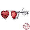 Pendientes Huancai Selección Premium de Plata S925 Pendientes Piedra de Nacimiento de Diciembre Corazón Circonita Cruz Venta Caliente Transfronteriza Fabricante